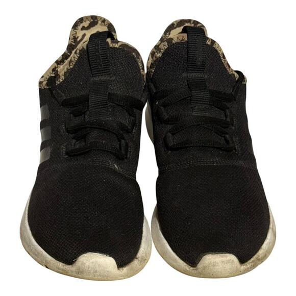 Adidas Cloudfoam Pure 2.0 Leopard Lined Black Sneakers Women's Size 8.5 Comfort - Picture 3 of 8